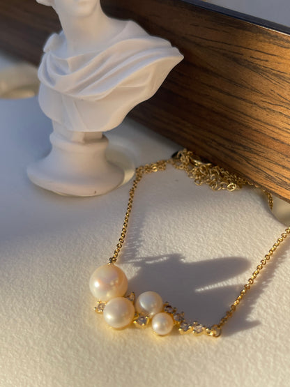 White Freshwater Pearls Milky Way Necklace