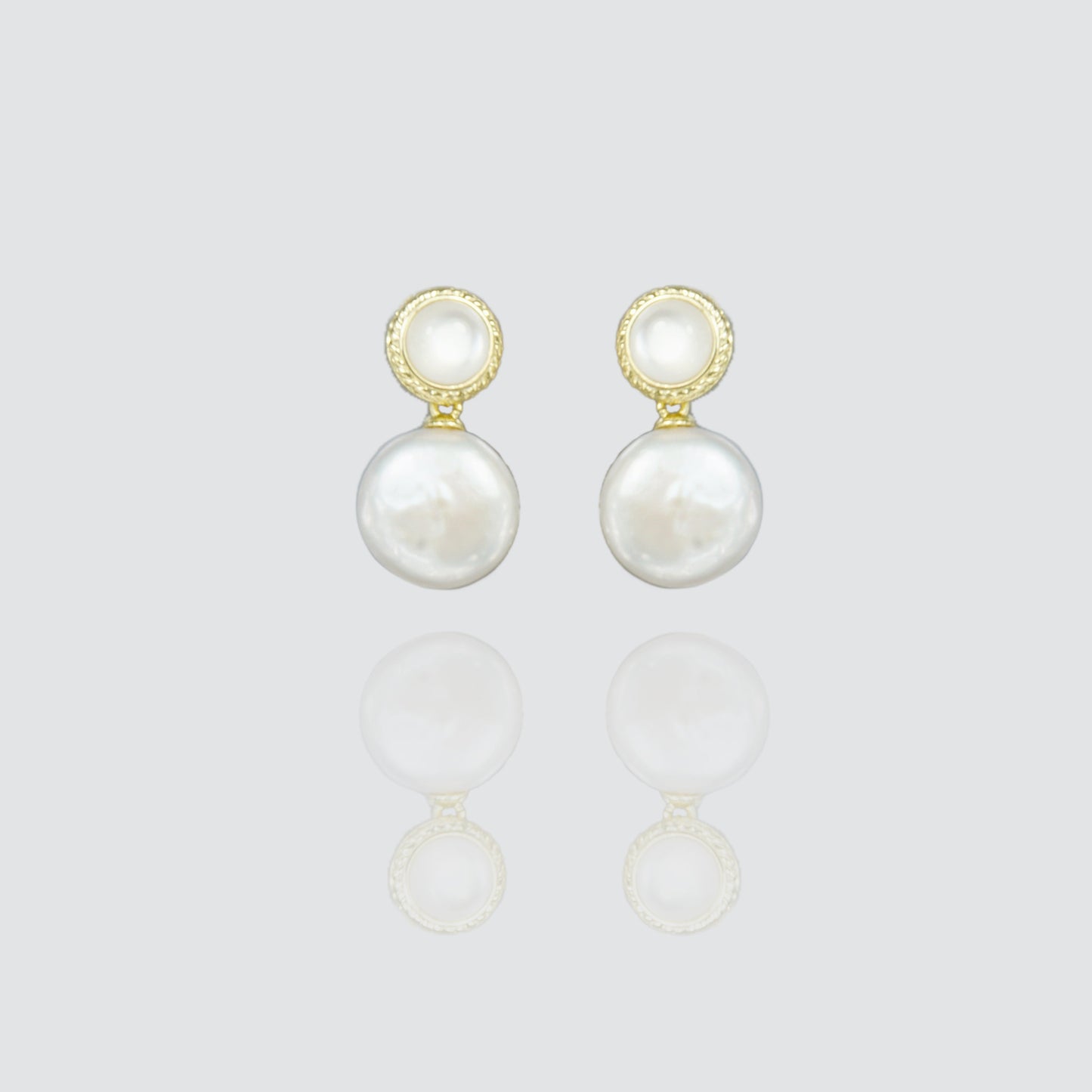 White Freshwater Pearl Drop Earrings In Sterling Silver